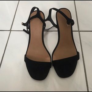 Asos WIDE Fit Black Strappy Heels